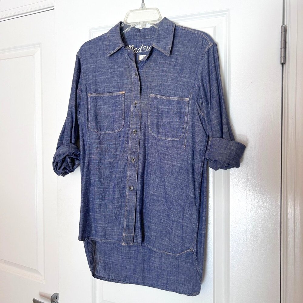 Never-Worn Madewell Denim-Look Cotton Button-Down